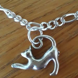 NWOT 30" Silverplated Stretching Cat Kitty Figaro